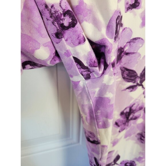 QVC Denim & Co Wide Leg Knit Floral Pull On Pant Size L - Picture 4 of 6